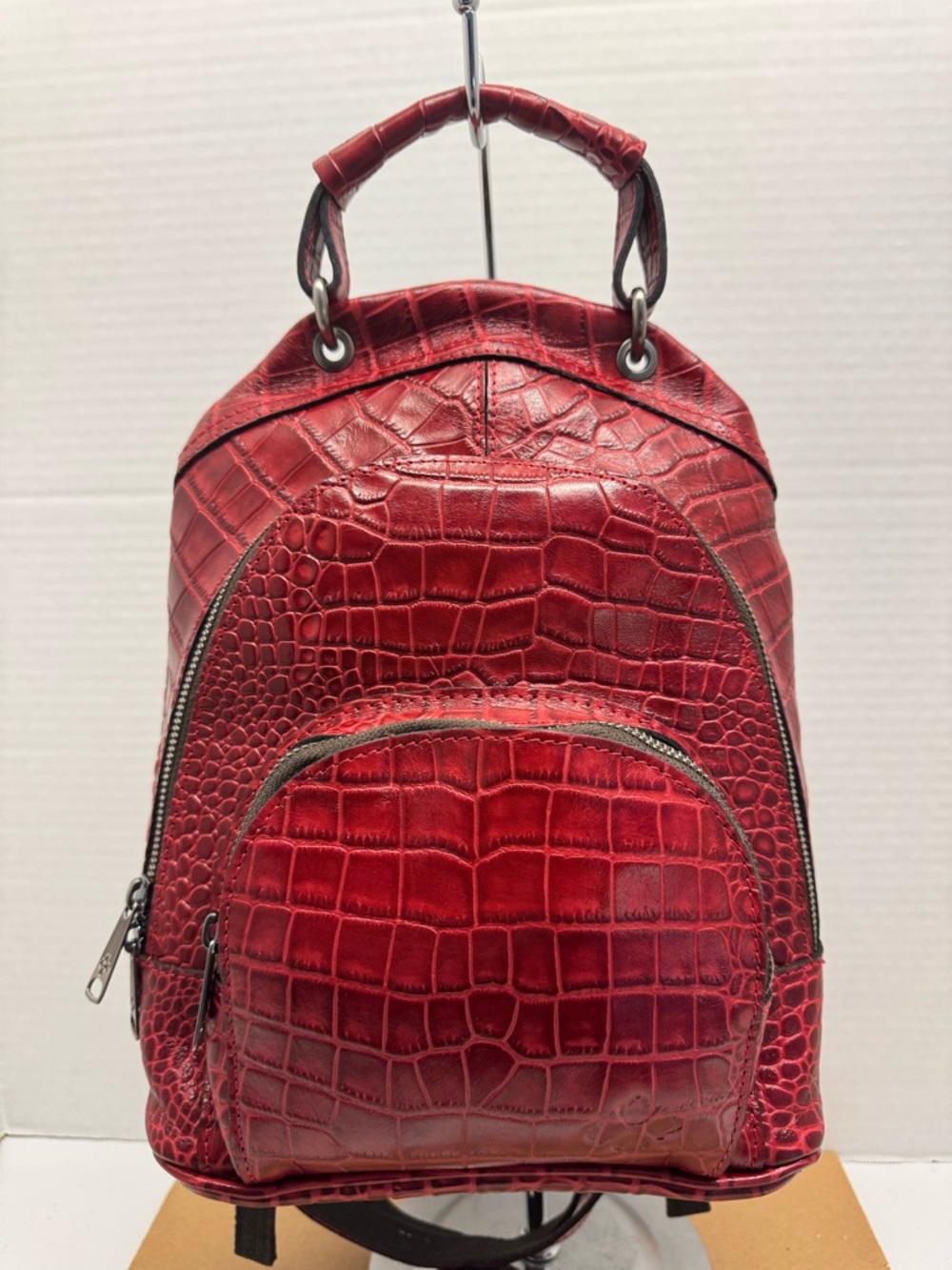 Patricia Nash Alencon Top Handle Small Leather Backpack - Picture 4 of 11